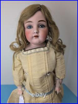 24.5 Antique German Kestner 154 Bisque Doll Leather Body SL BL Eye Blonde Sc5