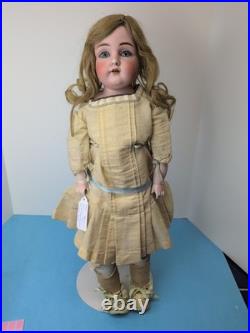 24.5 Antique German Kestner 154 Bisque Doll Leather Body SL BL Eye Blonde Sc5
