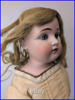 24.5 Antique German Kestner 154 Bisque Doll Leather Body SL BL Eye Blonde Sc5