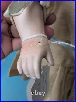 24.5 Antique German Kestner 154 Bisque Doll Leather Body SL BL Eye Blonde Sc5