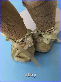 24.5 Antique German Kestner 154 Bisque Doll Leather Body SL BL Eye Blonde Sc5