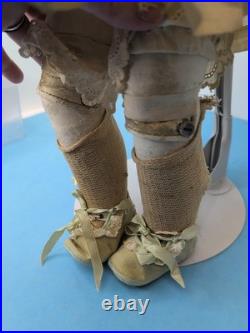 24.5 Antique German Kestner 154 Bisque Doll Leather Body SL BL Eye Blonde Sc5