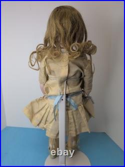 24.5 Antique German Kestner 154 Bisque Doll Leather Body SL BL Eye Blonde Sc5