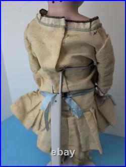 24.5 Antique German Kestner 154 Bisque Doll Leather Body SL BL Eye Blonde Sc5