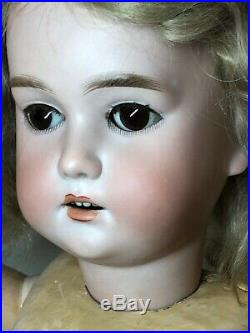 24 Antique CM Bergman Brown Sleep Eyes Ball jointed Body HH Wig Blonde Doll SC2