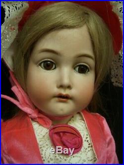 24 Antique German Bisque Head Doll KR Simon Halbig 403 Excellent Condition
