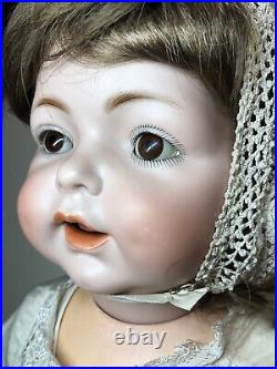 24 Antique German Simon & Halbig K Star R 122 Baby Bisque & Compo Doll #Sc4