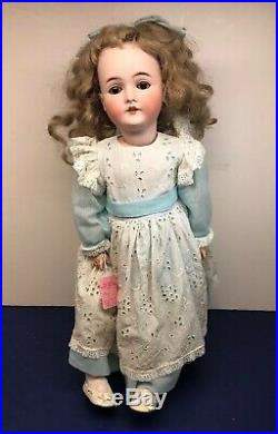 24 Antique Germany Bisque Queen Louise Blonde Wig WithBrown Sleep Eyes Jointed #S