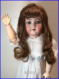 25 Antique German Bisque Doll Heinrich Handwerck S & H Beautiful Brunette #SC5