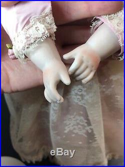 25 Antique Kestner Bisque Doll Germany #154 12 DEP Beautiful Brunette #SC5