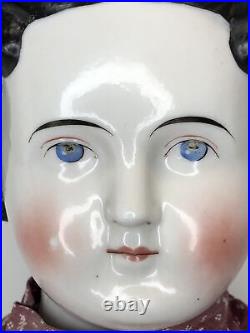 26.5 Antique German Alt Beck Gottschaulck ABG High Brow 1850-1860 China Doll L 26.5 Antique German Alt Beck Gottschaulck ABG High Brow 1850-1860 China Doll L