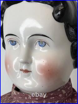 26.5 Antique German Alt Beck Gottschaulck ABG High Brow 1850-1860 China Doll L 26.5 Antique German Alt Beck Gottschaulck ABG High Brow 1850-1860 China Doll L