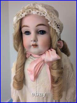 26 Antique German Kestner DEP 154 Bisque Doll Leather Body Blonde SL BL Eye #L