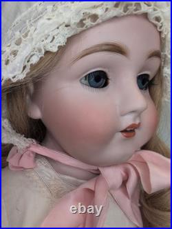 26 Antique German Kestner DEP 154 Bisque Doll Leather Body Blonde SL BL Eye #L