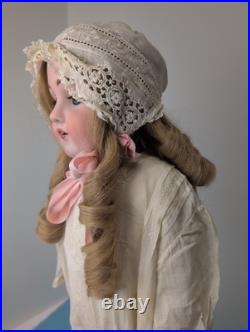 26 Antique German Kestner DEP 154 Bisque Doll Leather Body Blonde SL BL Eye #L