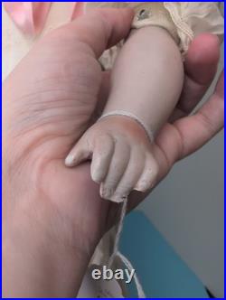 26 Antique German Kestner DEP 154 Bisque Doll Leather Body Blonde SL BL Eye #L