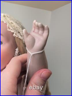 26 Antique German Kestner DEP 154 Bisque Doll Leather Body Blonde SL BL Eye #L