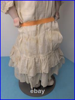 26 Antique German Kestner DEP 154 Bisque Doll Leather Body Blonde SL BL Eye #L
