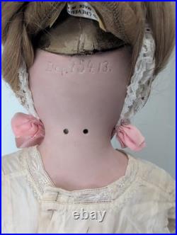 26 Antique German Kestner DEP 154 Bisque Doll Leather Body Blonde SL BL Eye #L