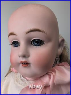 26 Antique German Kestner DEP 154 Bisque Doll Leather Body Blonde SL BL Eye #L
