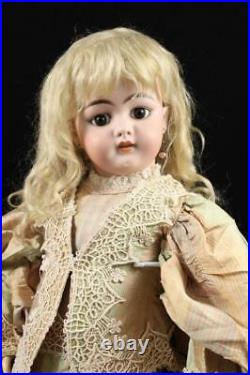 26 Simon & Halbig 1079 DEP Doll Antique German Bisque Pierced Ears S&H Mohair