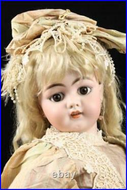 26 Simon & Halbig 1079 DEP Doll Antique German Bisque Pierced Ears S&H Mohair