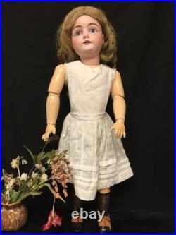 27 Antique German Kestner Bisque Doll Sleep eyes, Original Ball Jointed Body