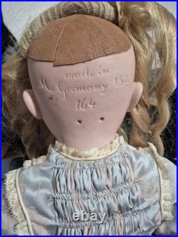 29 Antique Kestner 164 M 15¾ German Bisque Head Doll. Vintage blonde wig
