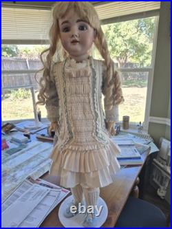 29 Antique Kestner 164 M 15¾ German Bisque Head Doll. Vintage blonde wig