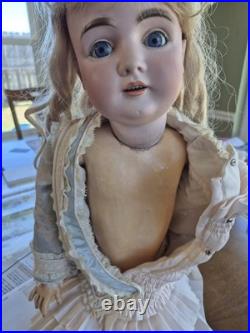 29 Antique Kestner 164 M 15¾ German Bisque Head Doll. Vintage blonde wig