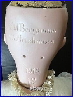 29 C. M BERGMANN, Waltershausen, 1916 12 GERMAN ANTIQUE DOLL, BISQUE DOLL