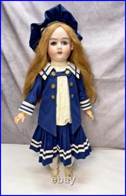 29 Max Handwerck Antique German Doll in Hand Made Sailor Dress FG-56