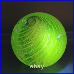 2.1 Antique German 3-Stage Caged Solid Core Swirl Marble-UV-Black Ribbon- #Q127