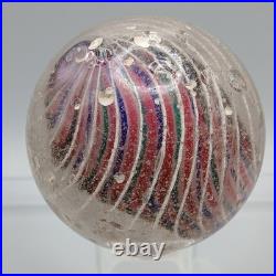 2.1 Antique German 3-Stage Caged Solid Core Swirl Marble-UV-Black Ribbon- #Q127