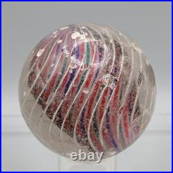 2.1 Antique German 3-Stage Caged Solid Core Swirl Marble-UV-Black Ribbon- #Q127