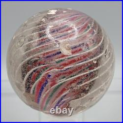 2.1 Antique German 3-Stage Caged Solid Core Swirl Marble-UV-Black Ribbon- #Q127