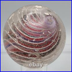 2.1 Antique German 3-Stage Caged Solid Core Swirl Marble-UV-Black Ribbon- #Q127