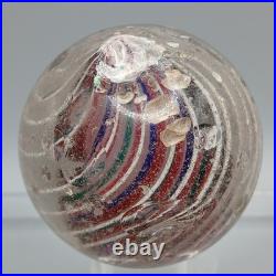 2.1 Antique German 3-Stage Caged Solid Core Swirl Marble-UV-Black Ribbon- #Q127