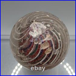 2.1 Antique German 3-Stage Caged Solid Core Swirl Marble-UV-Black Ribbon- #Q127
