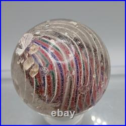 2.1 Antique German 3-Stage Caged Solid Core Swirl Marble-UV-Black Ribbon- #Q127