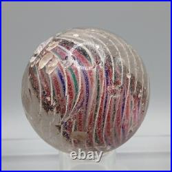2.1 Antique German 3-Stage Caged Solid Core Swirl Marble-UV-Black Ribbon- #Q127