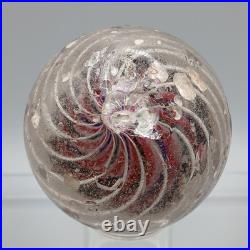 2.1 Antique German 3-Stage Caged Solid Core Swirl Marble-UV-Black Ribbon- #Q127
