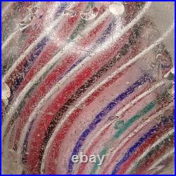 2.1 Antique German 3-Stage Caged Solid Core Swirl Marble-UV-Black Ribbon- #Q127