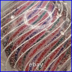 2.1 Antique German 3-Stage Caged Solid Core Swirl Marble-UV-Black Ribbon- #Q127