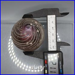 2.1 Antique German 3-Stage Caged Solid Core Swirl Marble-UV-Black Ribbon- #Q127