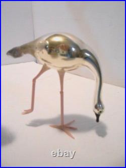 2 VINTAGE GermanyMercury Glass FLAMINGO Christmas Figures Bimini 2 VINTAGE GermanyMercury Glass FLAMINGO Christmas Figures Bimini