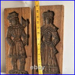 2 Vintage Antique Carved Wooden Dutch German Speculaas Springerle Cookie Mold 2 Vintage Antique Carved Wooden Dutch German Speculaas Springerle Cookie Mold