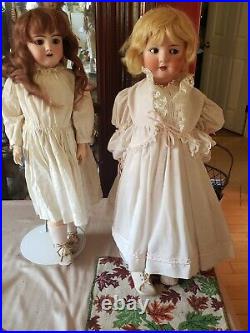 2 antique German dolls. Pre 1920s bisque 27Porcelain