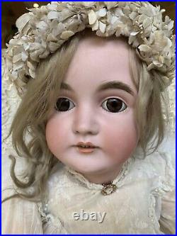 30 Antique German J. D. Kestner #164 Bisque Doll, Undamaged Head Original Body
