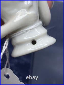 3.25 Antique German Bisque Half 1/2 Doll Lady With Vintage Wig CC